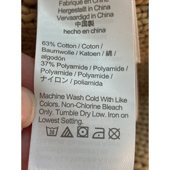 J. Crew Cable Knit V Neck Sweater Tan Size‎ L - Picture 8 of 12